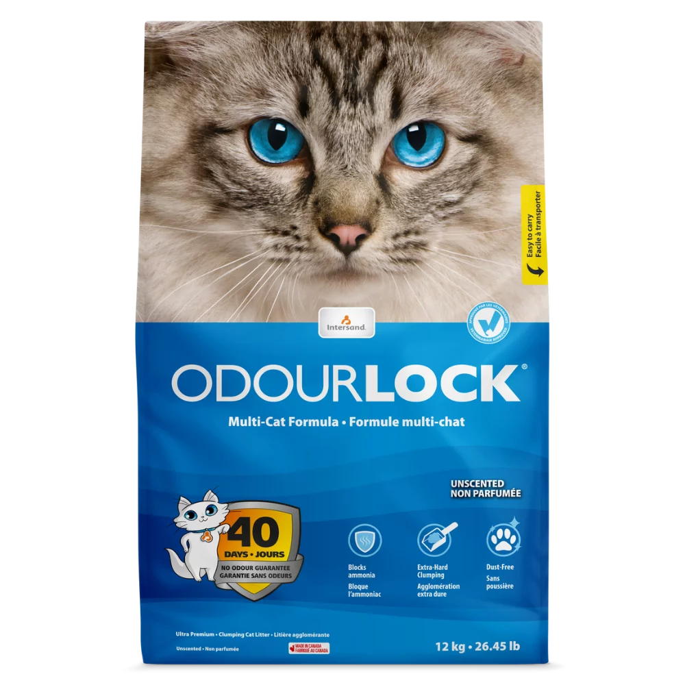 Odourlock Ultra Premium Unscented Clumping Litter Cat 12kg