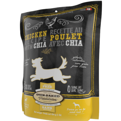 Oven Baked Tradition Grain Free Chicken and Chia Dog Treats 454g