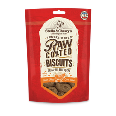 Stella & Chewy's Raw Coated Grass-Fed Beef Biscuits Dog Treats 9oz