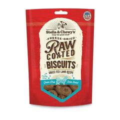 Stella & CHewy's Raw Coated Grass-Fed Lamb Biscuits Dog Treats 9oz