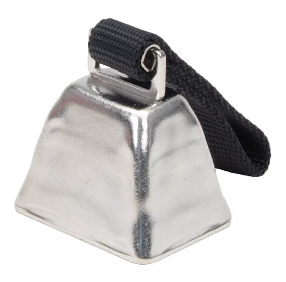 Water And Woods Nickel Cow Bell For Dogs Black Dog Large 1pc