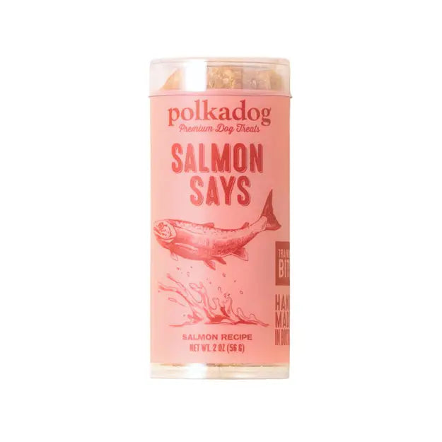 Polkadog Mini Tube: Crunchy Bits - Salmon Says 57g