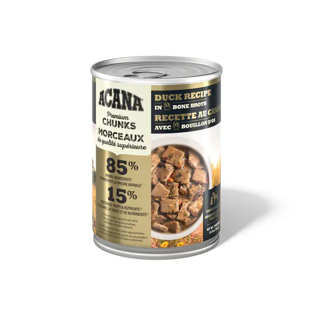 Acana Premium Chunks, Duck Recipe in Bone Broth 363g