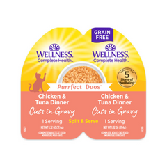 Wellness Complete Health Purrfect Duos Chicken & Tuna Dinner Cuts in Gravy 2.64oz