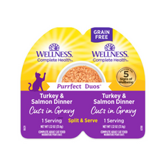 Wellness Complete Health Purrfect Duos Turkey & Salmon Dinner Cuts in Gravy 2.64oz