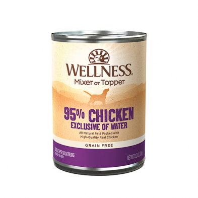 Wellness 95% Grain Free Chicken All Natural Pate Wet Dog Food 13.2 oz