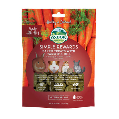 Oxbow Animal Health Simple Rewards Baked Treats with Carrot & Dill 2 oz