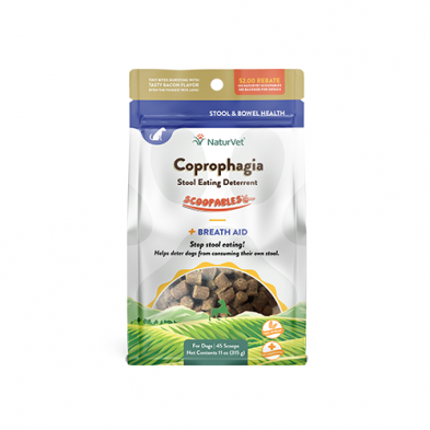 NaturVet Scoopables Coprophagia Stool Eating Deterrent Supplement for Dogs (45 scoops)