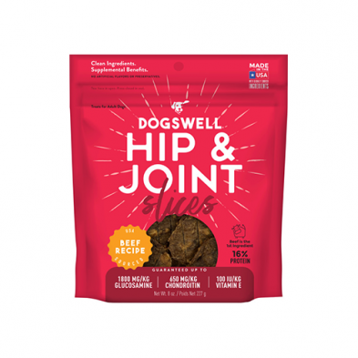 Dogswell Hip & Joint Beef Slices Functional Dog Treats 8oz