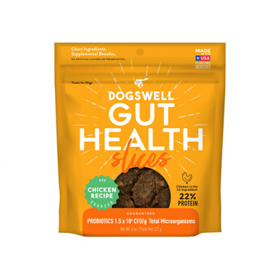 Dogswell Gut Health Chicken Slices Functional Dog Treats 8oz