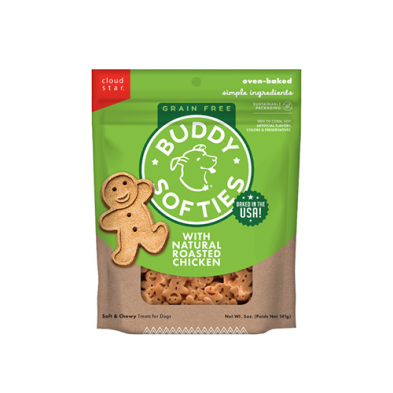Buddy Biscuits Soft & Chewy Grain Free with Natural Roasted Chicken Dog Treat 5oz