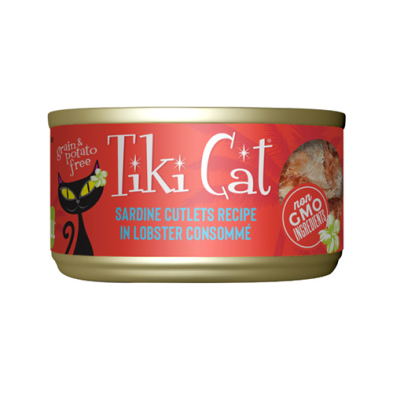 Tiki Cat Grill Sardine Cutlets Recipe in Lobster Consommé Wet Cat Food 2.8oz