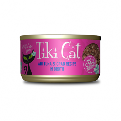 Tiki Cat Grill Ahi Tuna & Crab Recipe in Broth Wet Cat Food 2.8oz