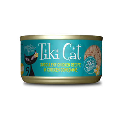 Tiki Cat Succulent Chicken Recipe in Chicken Consomme Wet Cat Food 2.8oz