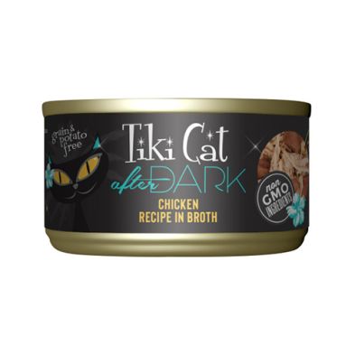 Tiki Cat After Dark Chicken Recipe in Broth Wet Cat Food  2.8 oz