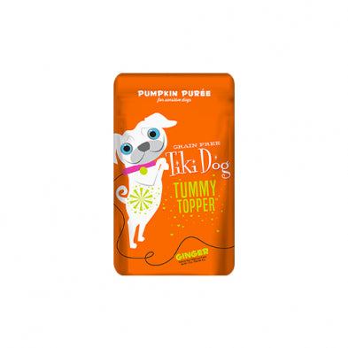 Tiki Dog Tummy Topper Pumpkin Puree & Ginger Grain Free Topper for Dogs 1.5 oz