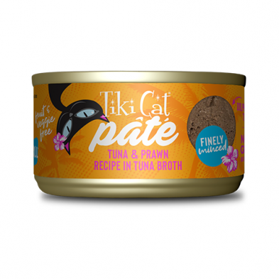Tiki Cat Grill Pate Tuna & Prawn Recipe in Tuna Broth Wet Cat Food 2.8oz