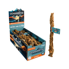 Dogginstix Braided Lamb Tripe Natural Dog Chew 12"