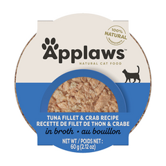Applaws Tuna Fillet & Crab in Broth Wet Cat Food 60gm