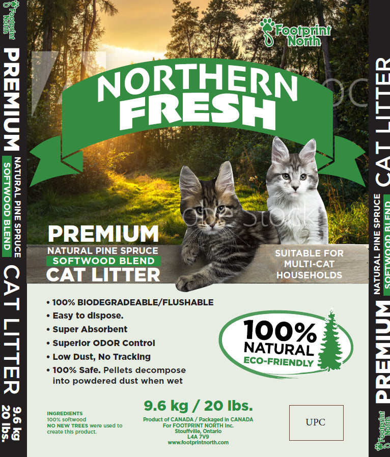 Northern Fresh Premium 100% Pine & Spruce Blend Softwood Pellet Cat Litter