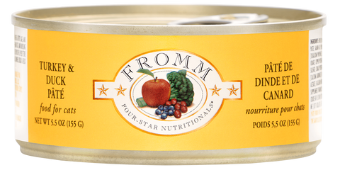 Fromm Feline Four Star Turkey & Duck Pate Wet Cat Food 5.5oz
