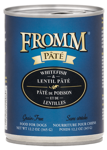 Fromm Whitefish & Lentil Pate Wet Dog Food 12.2oz