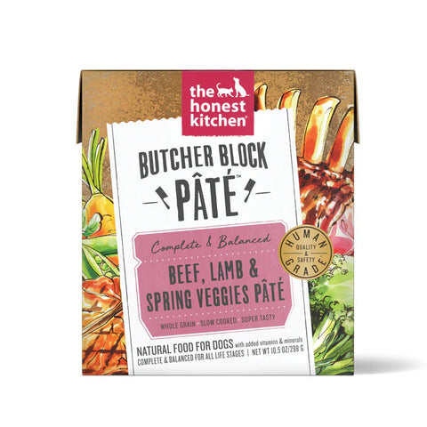The Honest Kitchen Beef, Lamb & Spring Veggies Butcher Block Pate 10.5oz