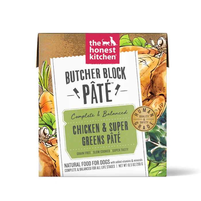 The Honest Kitchen Chicken & Greens Butcher Block Pate 10.5oz