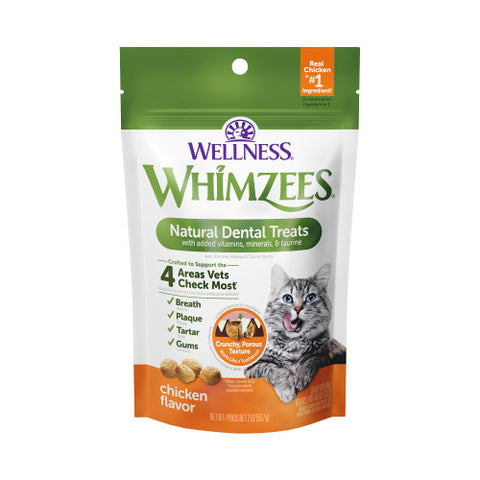 Whimzees Natural Dental Treats Chicken Flavor For Cats 2oz