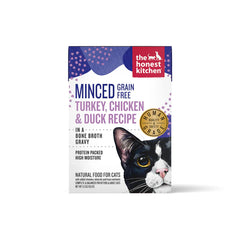 The Honest Kitchen Minced Grain Free Turkey, Chicken & Duck Recipe in A Bone Broth Gravy Wet Cat Food 5.5oz