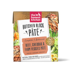The Honest Kitchen Beef, Cheddar & Farm Veggies Butcher Block Pate 10.5oz