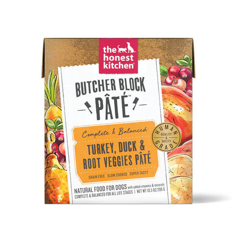 The Honest Kitchen Turkey, Duck & Root Veggies Butcher Block Pate 10.5oz
