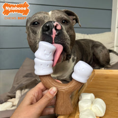 Nylabone Strong Chew Marshmallow Stick Marshmallow & Peanut Butter Large