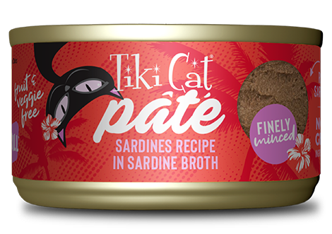 Tiki Cat Grill Pate Sardines Recipe in Sardine Broth Wet Cat Food 2.8oz