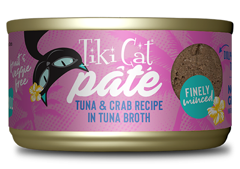 Tiki Cat Grill PateTuna & Crab Recipe in Tuna Broth Wet Cat Food 2.8oz