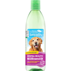 Tropiclean Fresh Breath Dental Health Solution Plus Hip and Joint for Dogs 16oz