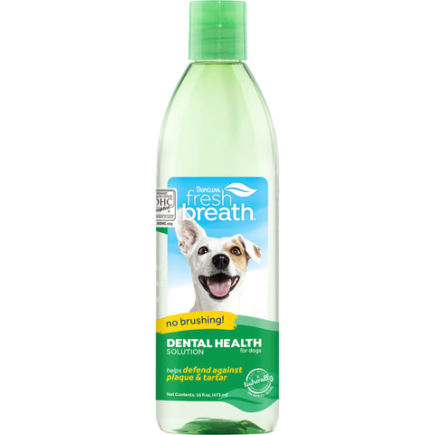 Tropiclean Fresh Breath Dental Health Solution for Dogs 16oz