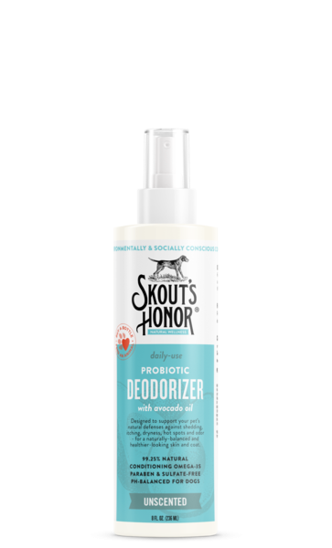 Skout's Honor Probiotic Unscented Daily-Use Dog Deodorizer 8-oz