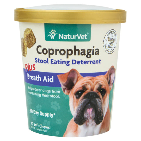 NaturVet Coprophagia + Breath Freshener 60ct