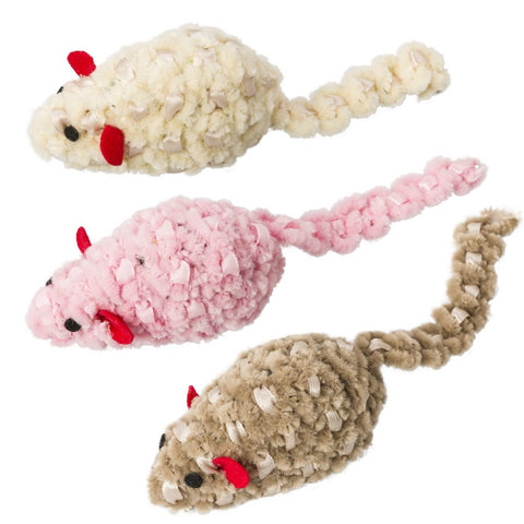 Spot Chenille Chaser Mouse Assorted Cat Toy