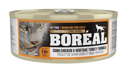 Boreal Cobb Chicken and Heritage Turkey Cat Food 80g