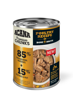 Acana Premium Chunks, Poultry Recipe in Bone Broth