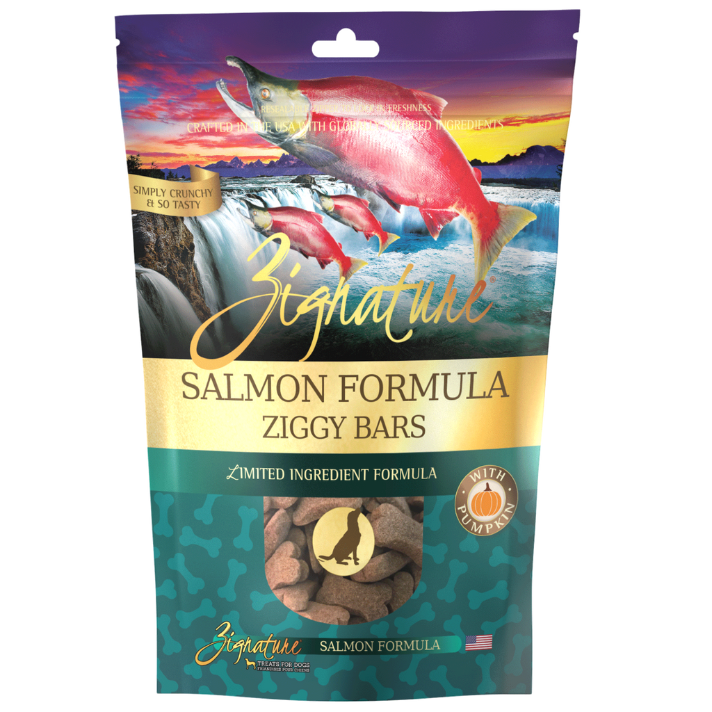 Zignature Ziggy Bars Salmon Formula Biscuit Treats for Dogs