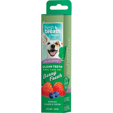 Tropiclean Fresh Breath Berry Flavored Oral Care Gel for Dogs 2oz