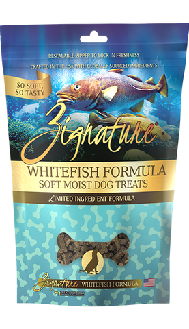 Zignature Whitefish Formula Soft Moist Treats for Dogs