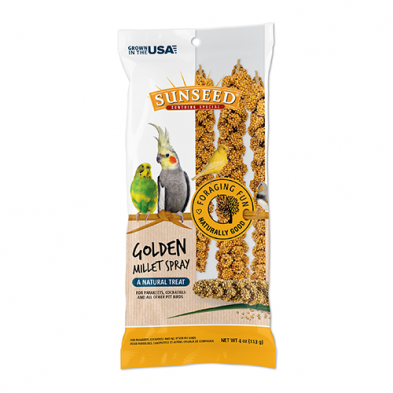 Sunseed Golden Millet Spray Natural Treat 4oz 7ct