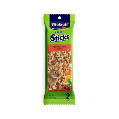 Vitakraft Crunch Sticks Apricot & Cherry Treat for Rabbits 3.5oz