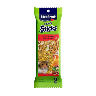 Vitakraft Crunch Sticks Peanut & Honey Flavored Glaze Hamster Treat 3oz