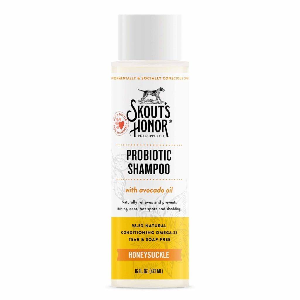 Skout's Honor Probiotic  Shampoo for Dogs & Cats Honeysuckle 16oz