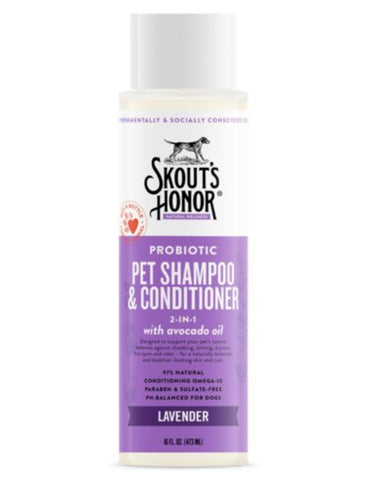 Skout's Honor Probiotic Lavender Pet Shampoo & Conditioner 16oz